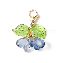 Decorazioni pendenti in vetro a forma di fiore&nbsp;HJEW-MZ00213-03
