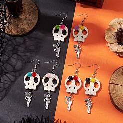 Boucles d'oreilles avec pendentif en laiton&nbsp;EJEW-JE06039