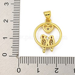 Estante de placas micro latón allanan colgantes de circonio cúbico&nbsp;KK-C074-24G-02