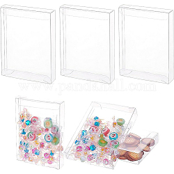 BENECREAT 30PCS PVC Candy Treat Gift Box（15.1x11.5x2.6cm Transparent Rectangle Wedding Favor Boxes for Candy Chocolate Chrismas Wedding Birthday Party