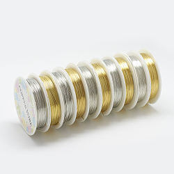 Круглая медная проволока для ювелирных изделий, разноцветные, 20 датчик, 0.8 мм, около 16.40 фута (5 м) / рулон