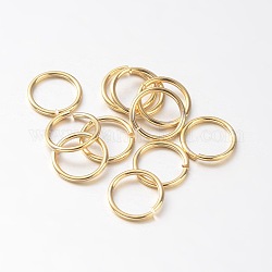 Экологически чистое вакуумное покрытие и долговечные открытые прыжковые кольца из латуни, золотые, 21 датчик, 4x0.7 мм, внутренний диаметр: 2.4 мм