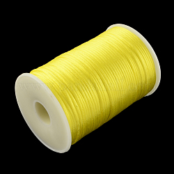 Полиэфирные шнуры, желтые, 2 мм, около 98.42 ярда (90 м) / рулон