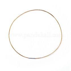 鋼線のネックレス作り  ステンレス製の留め金付き  ゴールデンロッド  17.51インチ（44.5cm）  0.3mm