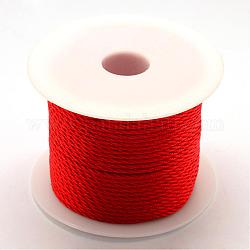 Hilo de nylon, rojo, 3.0mm, alrededor de 27.34 yarda (25 m) / rollo