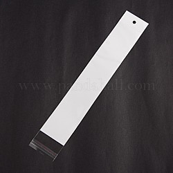 Прямоугольник ОПП целлофановые мешки, белые, 29x4.5 см, односторонний толщина: 0.035 mm, внутренней меры: 23.5x4.5 см, отверстие : 6 мм