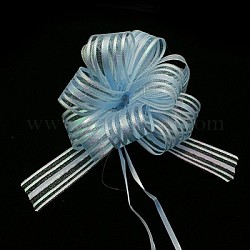 Handmade Elastic Packaging Ribbon Bows, Nice for Packing Decorations, Sky Blue, 115mm