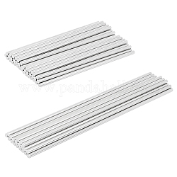 BENECREAT 60Pcs 2 Styles 304 Stainless Steel Rods, Solid, for Crochet Blocking Board, Stainless Steel Color, 100~150x3mm