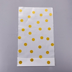 Bolsas de plástico para dulces, Modelo de lunar, oro, 24.8x14.9 cm, aproximamente 45~50 unidades / bolsa
