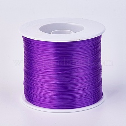 フラット弾性クリスタルストリング  弾性ビーズ糸  ストレッチブレスレット作り用  暗紫色  0.7mm  約546.8ヤード（500m）/ロール