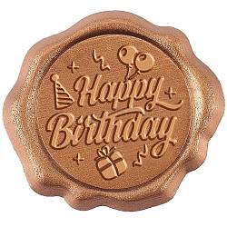 Craspire adesivi sigillo di cera adesiva 50 pz, decorazione sigillo busta, per album fai da te regalo fai da te, motivo a tema compleanno, 2.5cm