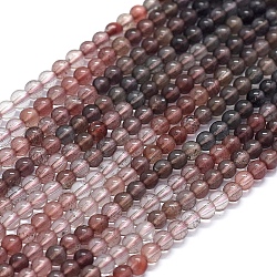 Natural Black Moonstone Beads Strands, Round, 3.5mm, Hole: 0.5mm, about 117pcs/strand, 15.35 inch(39cm)