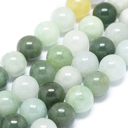 Perline giadeite naturale fili, tondo, 8mm, Foro: 0.8 mm, circa 51pcs/filo, 15.55 pollice (39.5 cm)