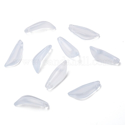 Прозрачные стеклянные подвески, Petaline, светло-серые, 21.5x8x5 мм, отверстие : 1 мм
