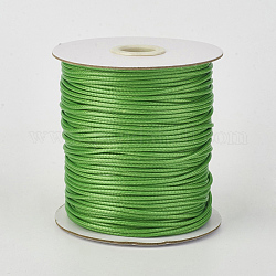 Cordon en polyester ciré coréen écologique, lime green, 0.5mm, environ 169.51~174.98 yards (155~160 m)/rouleau