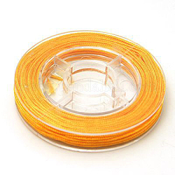 Nylon Thread for Jewelry Making, Orange, 0.8mm, about 7.65~9.84 yards(7~9m)/roll