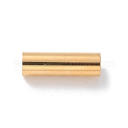 304 Magnetverschluss aus Edelstahl mit Klebeenden, cloumn, echtes 14k vergoldet, 16x5 mm, Bohrung: 3.2 mm