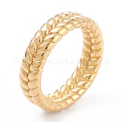 Placcatura ionica (ip) 304 anelli per le dita in acciaio inossidabile, oro, misura degli stati uniti 7 (17.3mm), 6mm