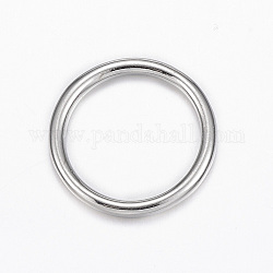 Легкосплавные круглые кольца, паяные кольца, закрытые кольца прыжок, без свинца, без кадмии и без никеля, кольцо, платина, 12 датчик, 18.5x2 мм, внутренний диаметр: 15 мм