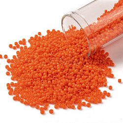 Toho perline rotonde, perline giapponesi, (50a) arancio brillante opaco, 11/0, 2.2mm, Foro: 0.8 mm, circa 1110pcs/10g