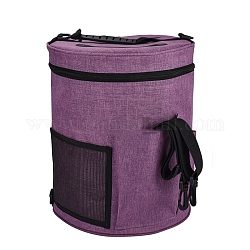Borse per riporre filati in tessuto Oxford, per organizer portatile per lavoro a maglia e uncinetto, rosa antico, 28x33cm