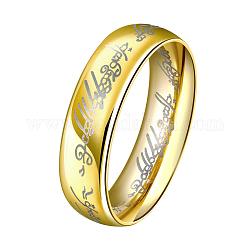 Простой дизайн латунь кубический цирконий палец кольца для мужчин, золотые, размер США 7 (17.3 мм)
