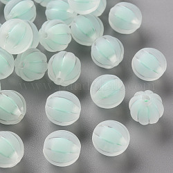 Perline acrilico trasparente, smerigliato, perline in perline, zucca, acquamarina, 11x11.5mm, Foro: 2 mm, circa 550pcs/500g