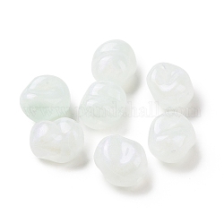 Perline acrilico opaco, Glitter perline, riso, melata, 16x13.8x11.5mm, Foro: 1.8 mm, circa 333pcs/500g