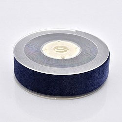 Cinta de terciopelo de poliéster para embalaje de regalo y decoración de festival, azul medianoche, 1 pulgada (26 mm), aproximamente 25yards / rodillo (22.86 m / rollo)