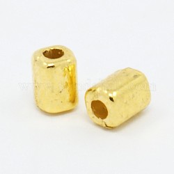Aluminium Zwischen perlen, Würfel, golden, 4x3x3 mm, Bohrung: 1 mm
