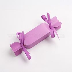 Картонные коробки в форме конфет, свадьба день рождения пользу подарочные коробки, с украшением лентами, темные орхидеи, 18.5x4x4 см