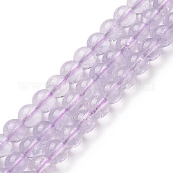 Chapelets de perles en améthyste naturelle, ronde, 7mm, Trou: 0.8mm, Environ 59 pcs/chapelet, 15.16'' (38.5 cm)