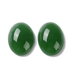 Cabochons di vetro, Ovall, verde, 18x13x5mm