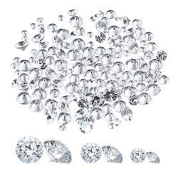 パンダホール150pcsキュービックジルコニアチャーム  多面カット  ジュエリー作りのための透明なガラスダイヤモンド  7.4x7.2x1.7cm