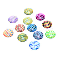 Cabuchones de cristal, para proyectos de diy, medio redondo / cúpula, color mezclado, 12x4mm