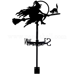 Indicateur de direction du vent en fer orang-outan, girouette pour outil de mesure du vent de jardin extérieur, sorcière, 274x358mm