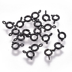 304 пружинное кольцо из нержавеющей стали, электрофорез черный, 5x1.5 мм, отверстие : 1.5 мм