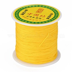 Плетеной нейлоновой нити, китайский шнур для завязывания бисера шнур для изготовления ювелирных изделий из бисера, золотые, 0.5 мм, Около 150 ярдов / рулон