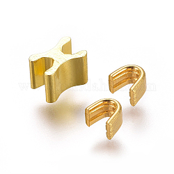 Bekleidungszubehör, Reißverschlussstopfen und Stopfen aus Messing reparieren, golden, 5x3.5x3.5 mm, 3x3.5x2.5 mm
