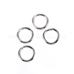 Anillos de salto de 304 acero inoxidable, anillos del salto abiertos, color acero inoxidable, 4x0.6mm, 22 calibre, diámetro interior: 2.8 mm
