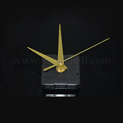 Пластиковый часовой механизм с длинным валом, с алюминиевой стрелкой, чёрные, 56x56x16 мм, штифты : 12x6 мм