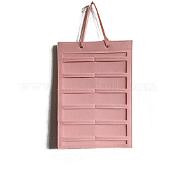 Wall-mounted Non-woven Fabric Claw Hair Clips Storage Bag, Rectangle, Light Coral, 50x35cm.