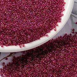 Miyuki runde Rocailles Perlen, japanische Saatperlen, (rr363) leichter Cranberry gefütterter Topasglanz, 15/0, 1.5 mm, Bohrung: 0.7 mm, ca. 27777 Stk. / 50 g