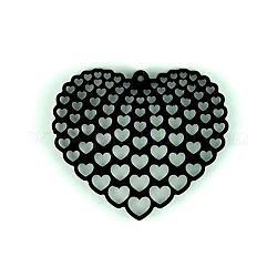 Moldes colgantes de silicona del día de san valentín, moldes de resina, para hacer cierress de llavero, patrón del corazón, 62x74x6mm, agujero: 2 mm, diámetro interior: 59x71 mm