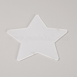 Carte porte-fil en plastique en forme d'étoile personnalisée, bobinages à fil, pour le point de croix, clair, 12.5x13x0.25 cm