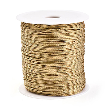 Fil de nylon, corde à nouer chinoise, verge d'or noir, 1mm, environ 284.33~306.21 yards (260~280 m)/rouleau