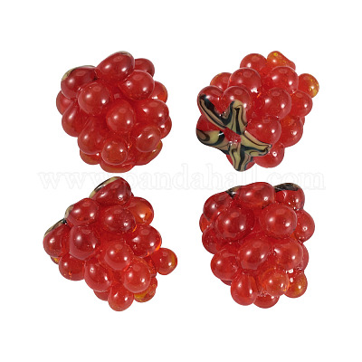 4pcs cuentas de lampwork hechas a mano&nbsp;LAMP-TA0002-24G-1