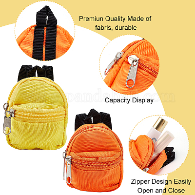 Wholesale PandaHall Elite 6Pcs 6 Style Casual Mini Cloth Doll Backpack 