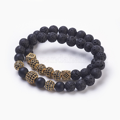 Wholesale Natural Lava Rock Beads Stretch Bracelets 