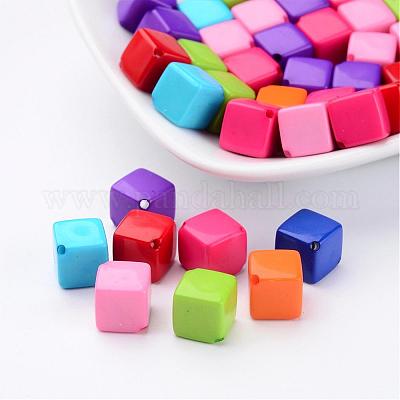 Plastic Cube Red 8mm